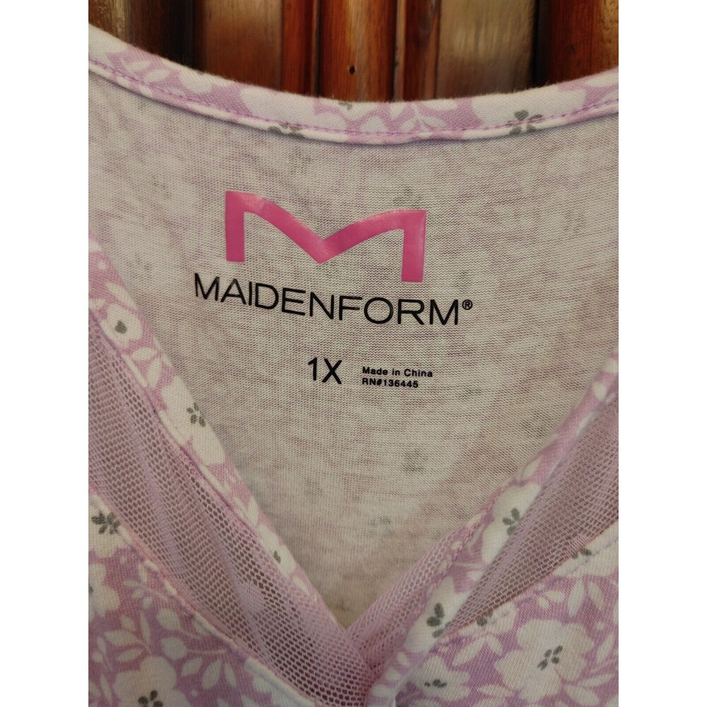 Sweetheart Maiden form 1X Lavender Nightie Spaghetti Straps Adjustable